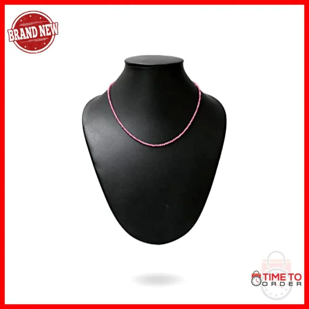 Sterling Silver Gemstone Choker Necklace, 18 Inch Adjustable Chain